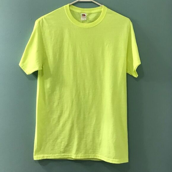 FRUIT OF THE LOOM “Size S” Neon T-Shirt - Picture 1 of 3